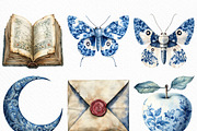 Watercolor Toile Witch Clipart, an Illustration by Craft Nest (Thumbnail 5 of 6)