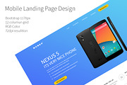 Mobile Landing Page Design PSD - $7, an App Template by The G! Design (Thumbnail 1 of 2)