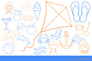 SUMMER VIBES - Simple - 42 Vectors, a Seasonal Illustration by Une Affaire de Filles (Thumbnail 3 of 3)