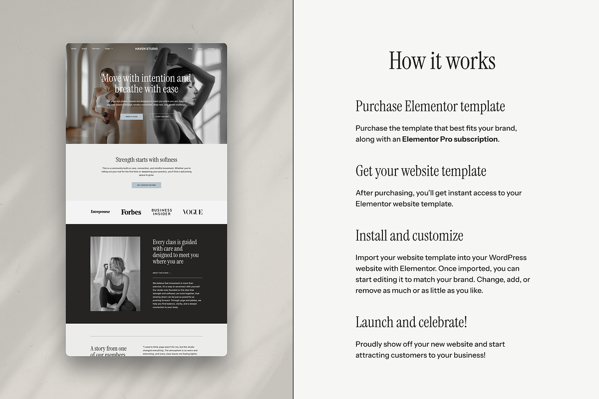 Haven Wordpress Template preview 2