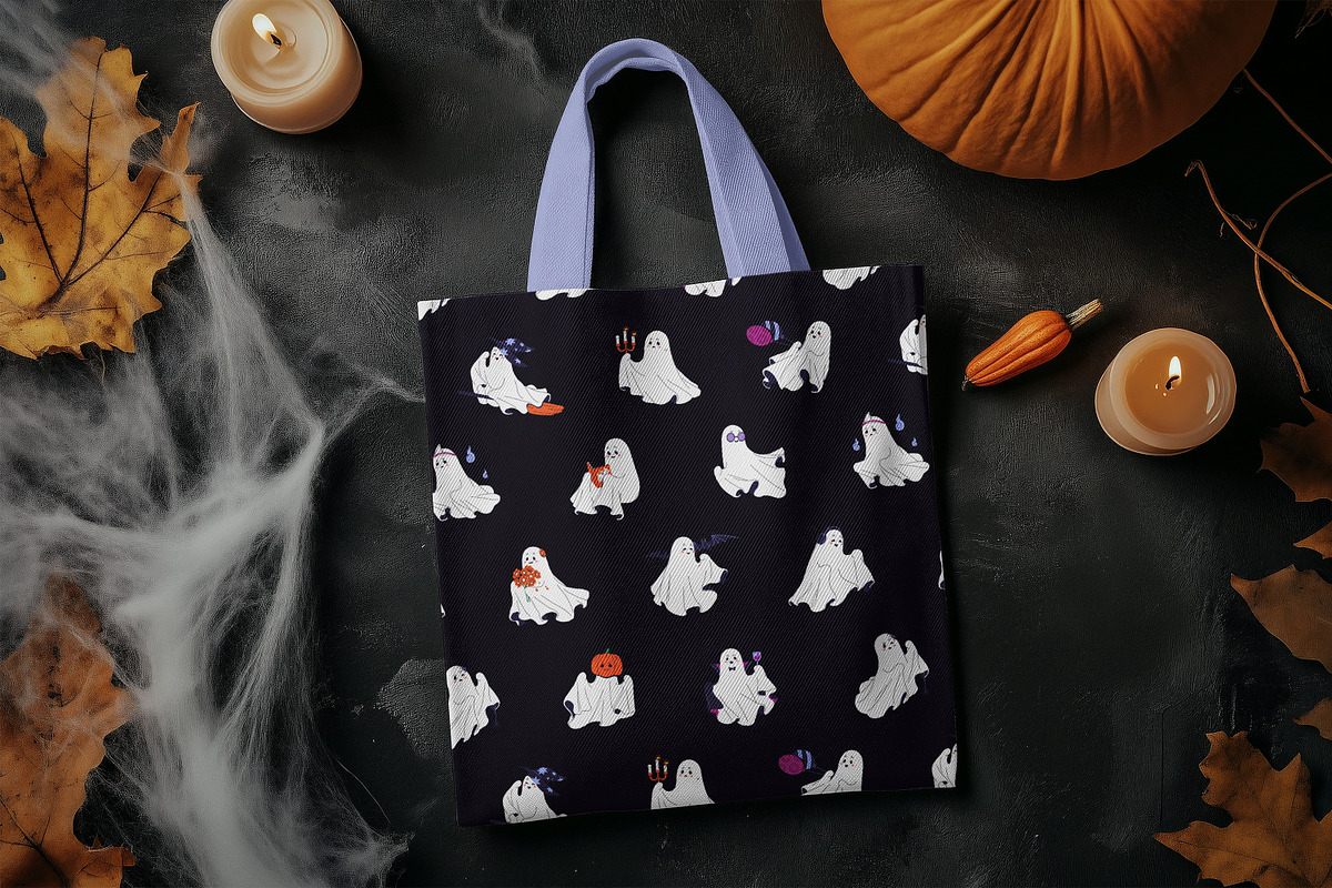 Halloween ghosts set + templates, a Seasonal Illustration by PaperTrident (Photo 9 of 9)