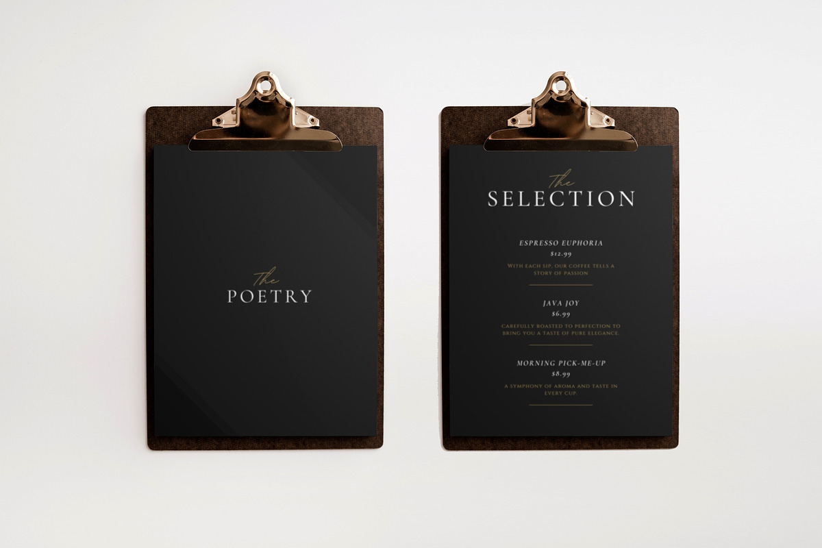 Canva Restaurant Coffee Menu, a Marketing Template by The Dark Matter Art (Photo 2 of 6)