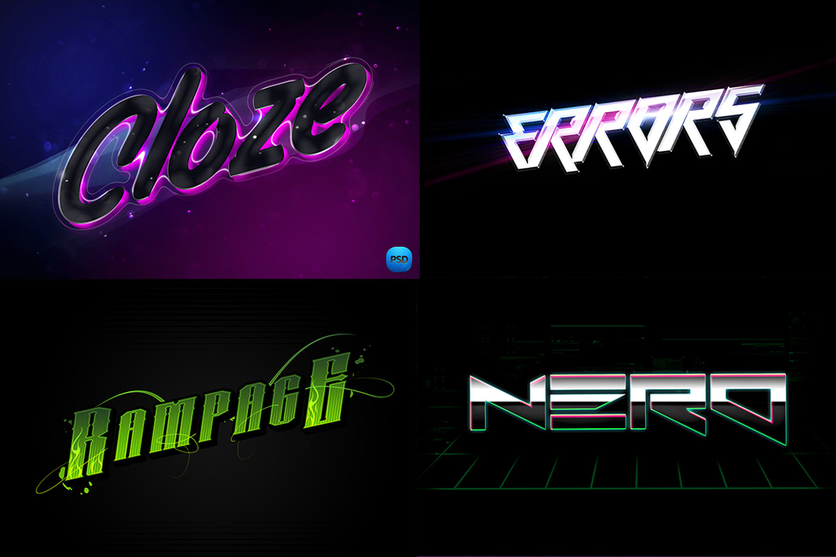 Light Text Effects, a Layer Style Add-On by GothLab (Photo 2 of 3)