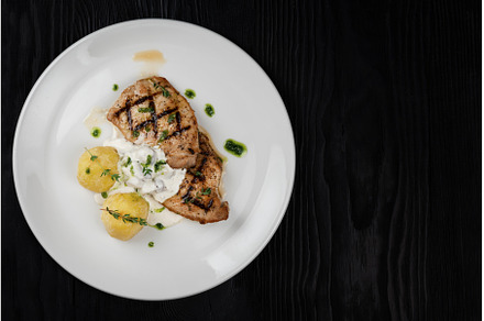 Grilled pork meat with, a Food & Drink Photo by Jan Jack Russo Media