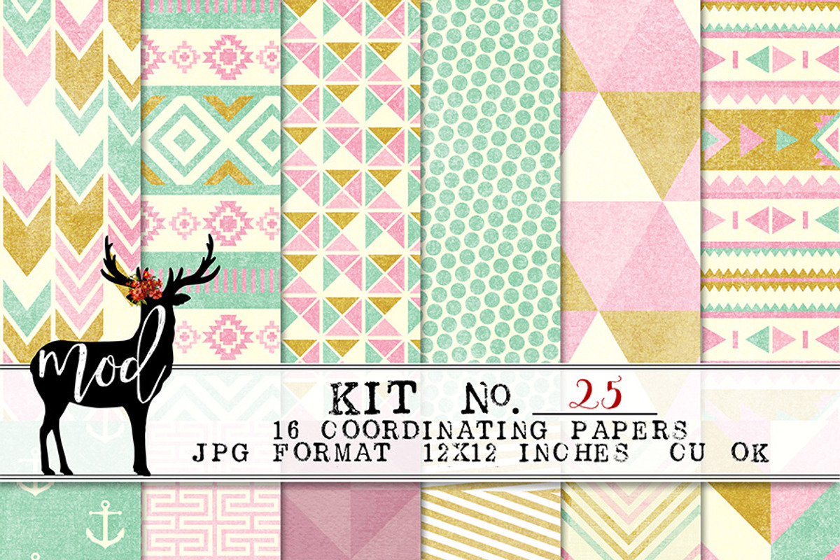 Background Paper Kit 25, a Pattern Graphic by Mod Paperie (Photo 1 of 2)