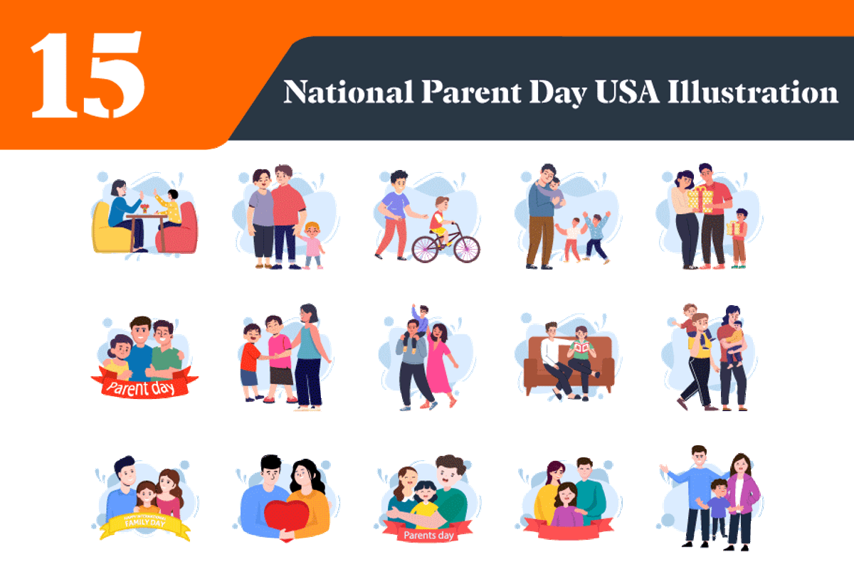 National Parents Day Illustrations, a Person Illustration by EllaMaiyaali (Photo 1 of 3)