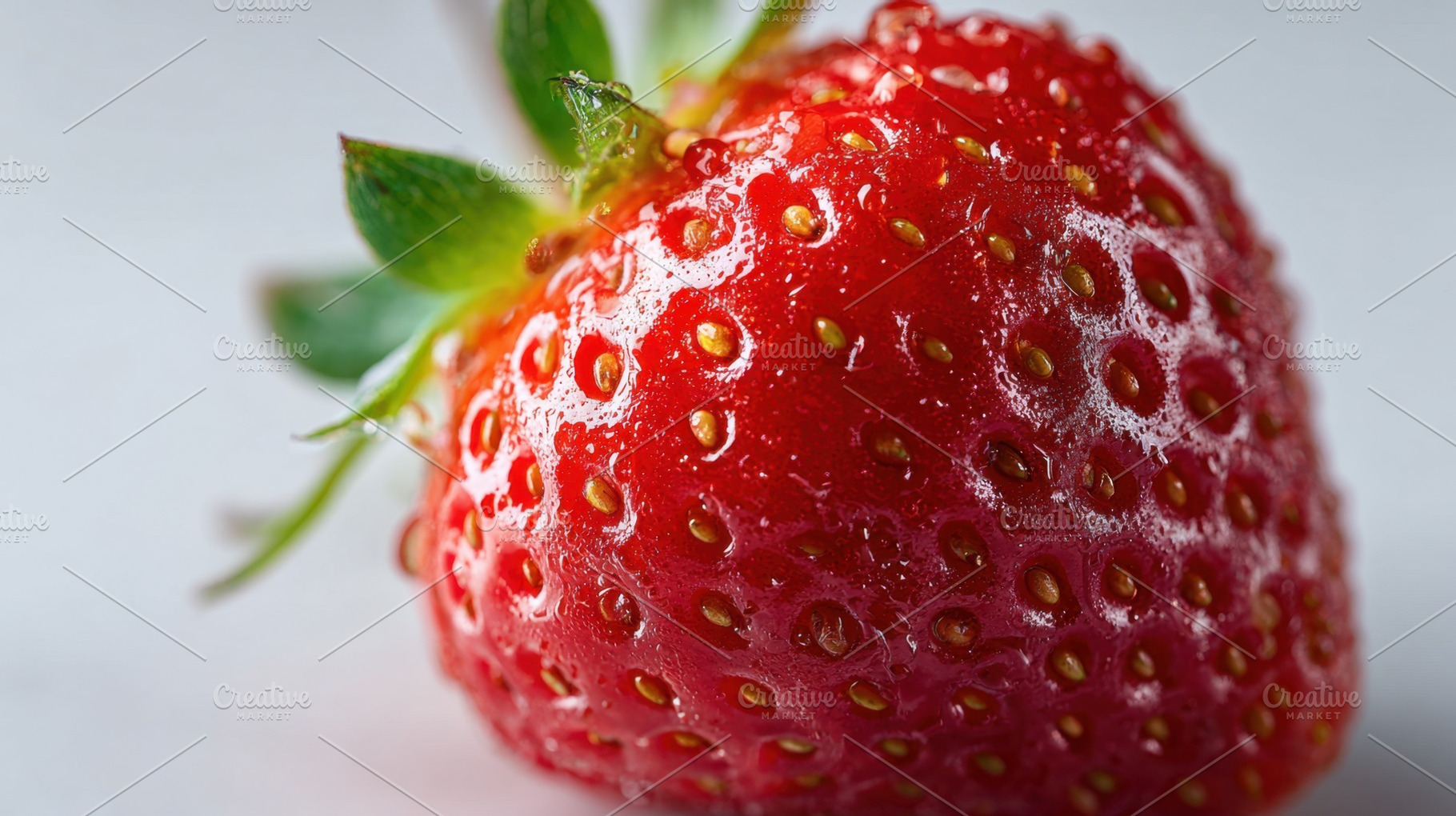 Fresh strawberry close up in detail, a Photo by Beautiful things