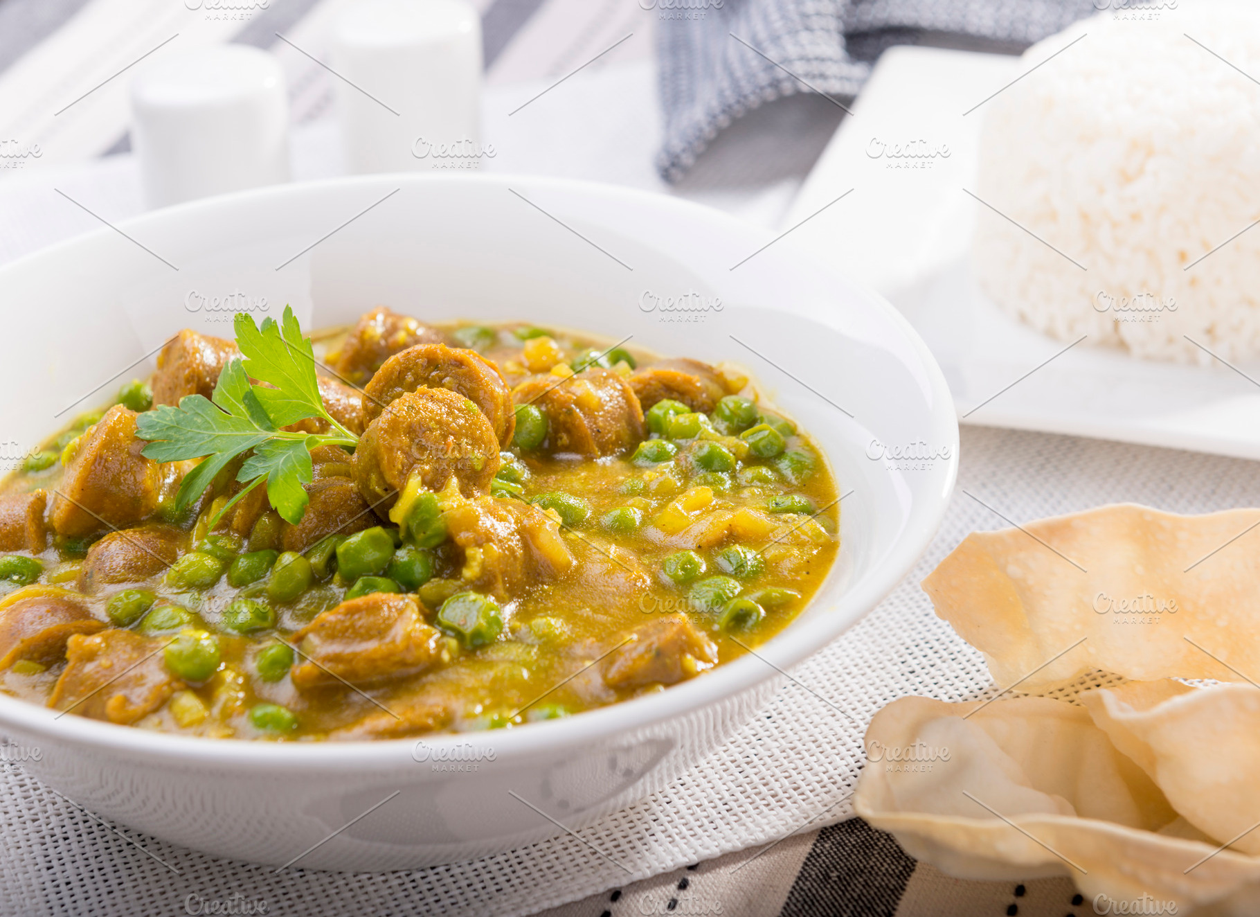 Curried Sausages, a Food & Drink Photo by THP Creative