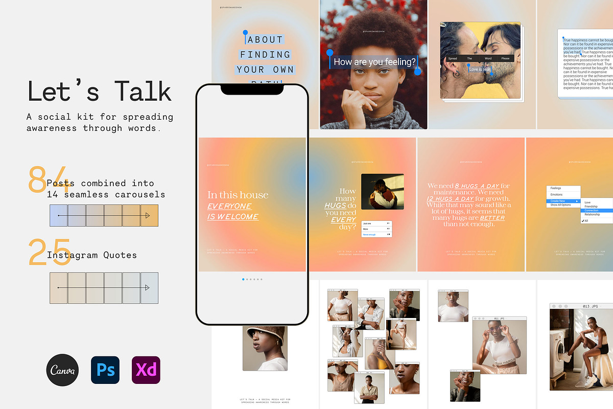 Let's Talk Carousel and Quotes, a Social Media Template by Sparrow & Snow (Photo 1 of 27)