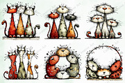 Whimsical Christmas Cats Clipart, an Illustration by Creative Art (Thumbnail 7 of 13)