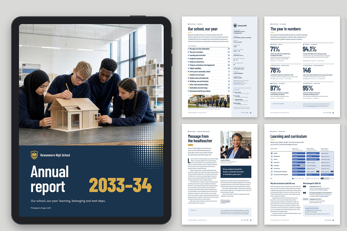 High School Annual Report Template, a Brochure Template by BrandPacks (Photo 6 of 6)