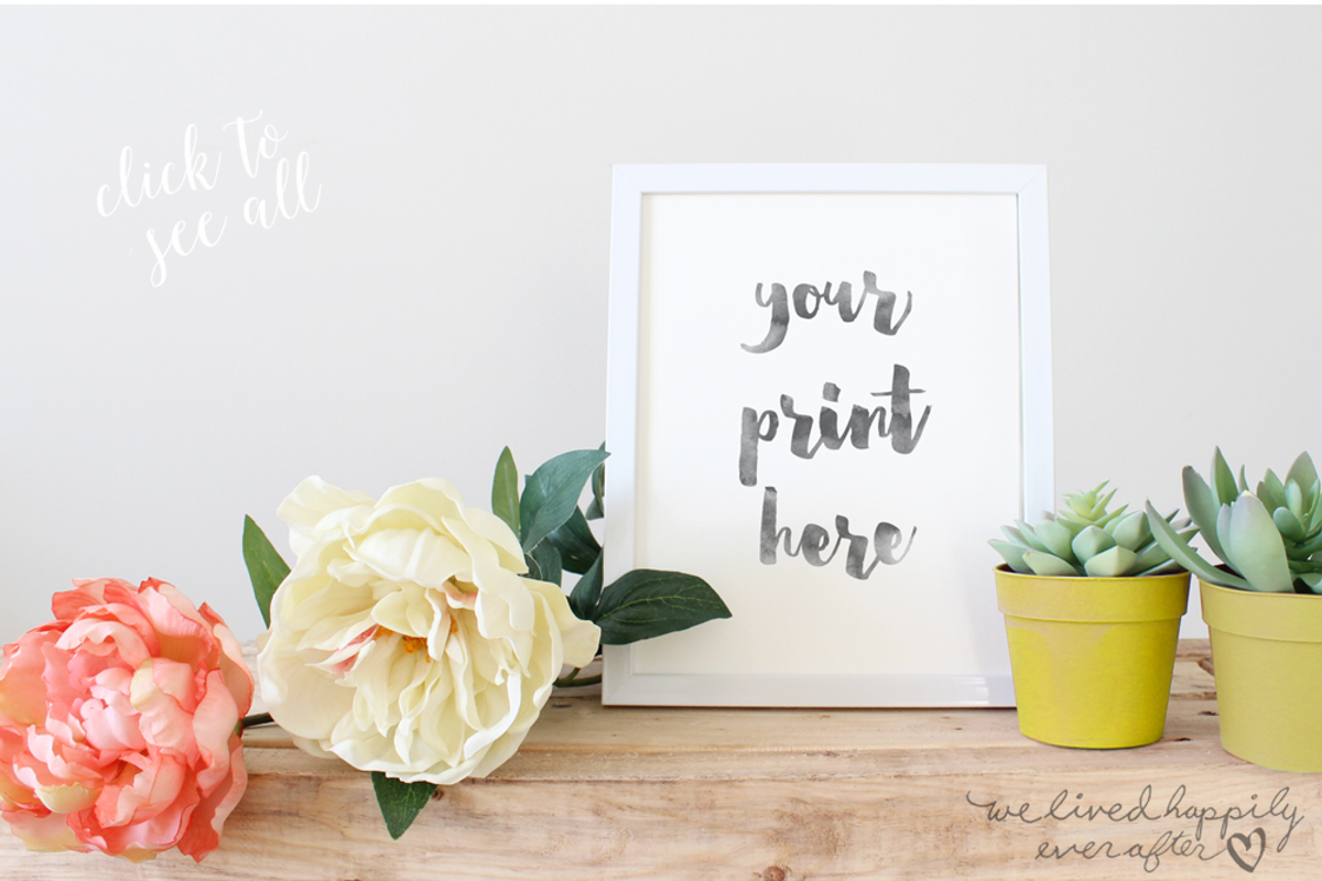 ValuePack: 4 Feminine Styled Mockups, a Print Template by WeLivedHappilyEverAfter (Photo 2 of 3)