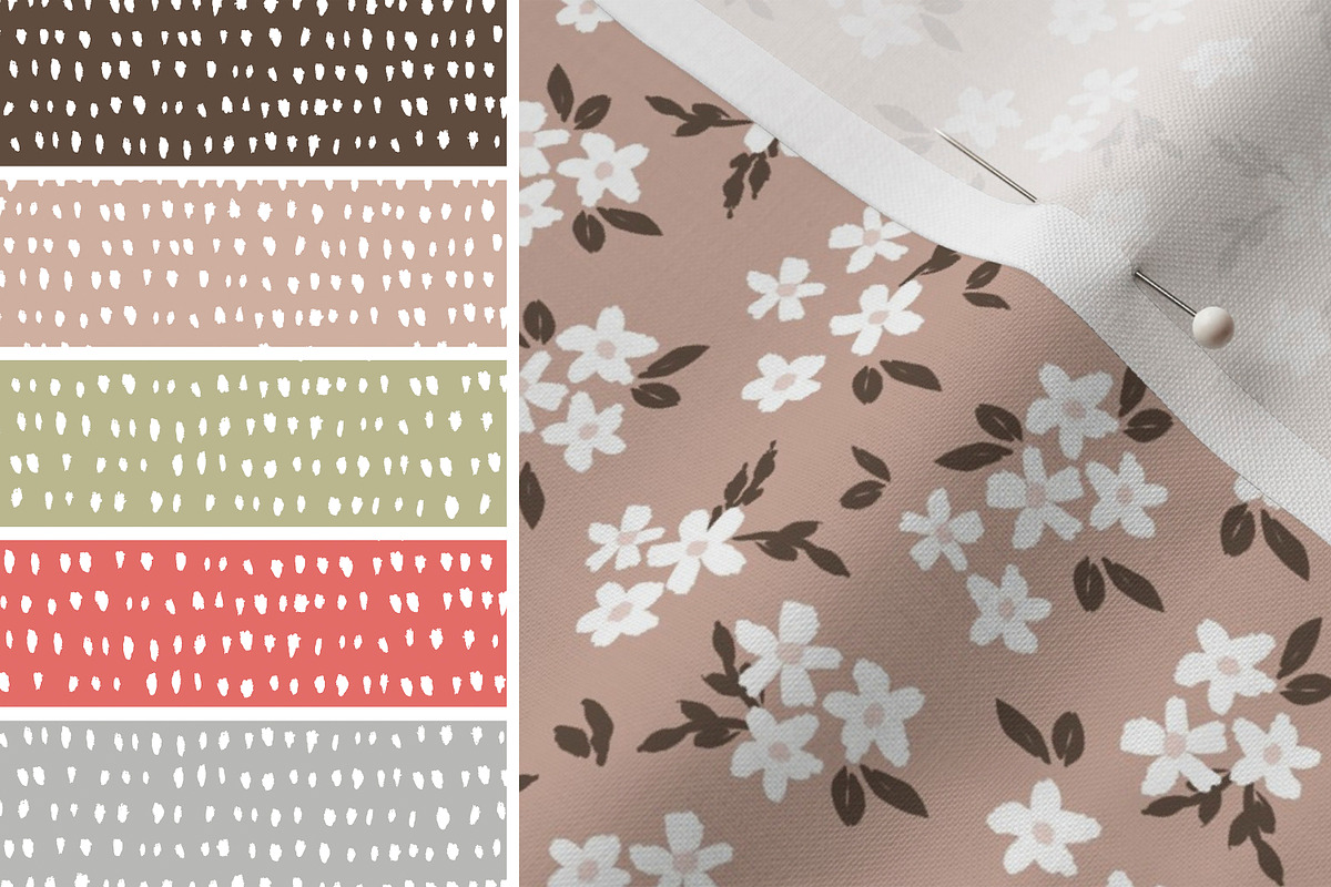 Ditsy florals hand drawn collection, a Pattern Graphic by Naty Art (Photo 7 of 9)