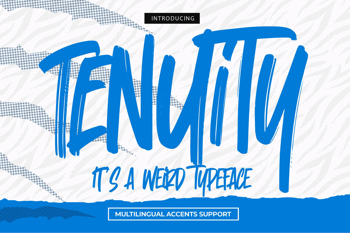 Tenuity - It's Weird Typeface Font, a Font by Gassstype (Photo 1 of 8)