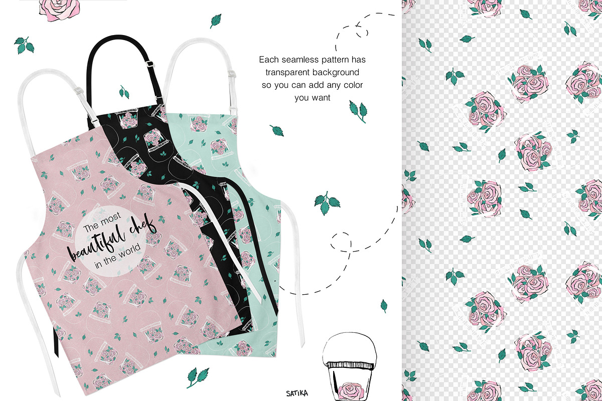 Flowers and jars clipart collection, a Texture Illustration by Satika (Photo 8 of 10)