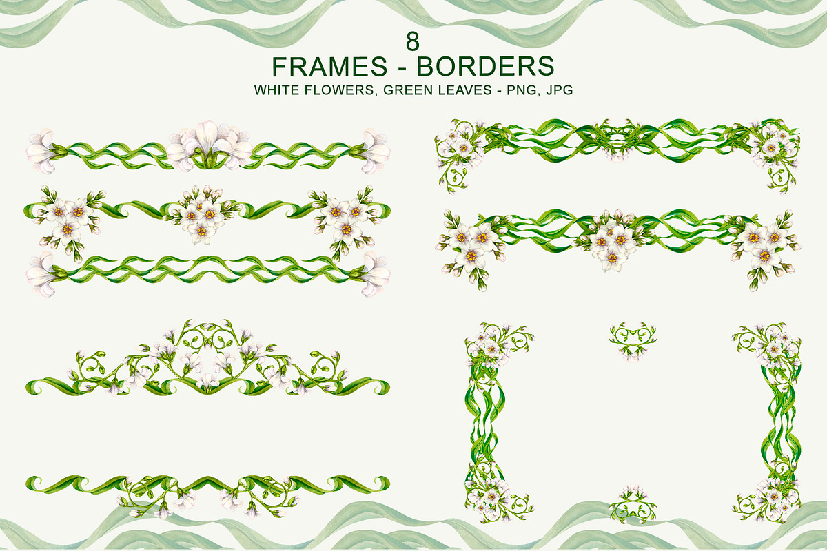 Floral frames, botanical watercolor, a Decorative Illustration by EL_SUHOVA (Photo 12 of 15)