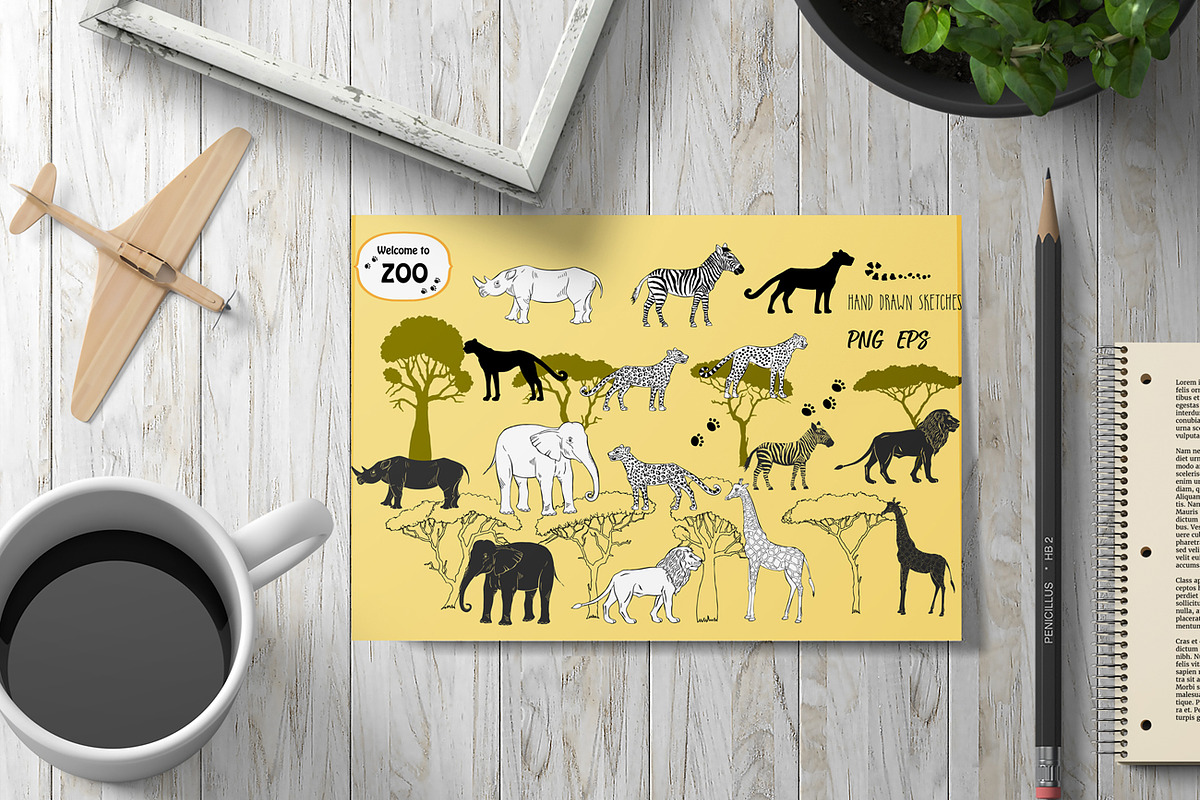 Savanna Animals clip art, an Animal Illustration by Nataliapiache (Photo 4 of 10)