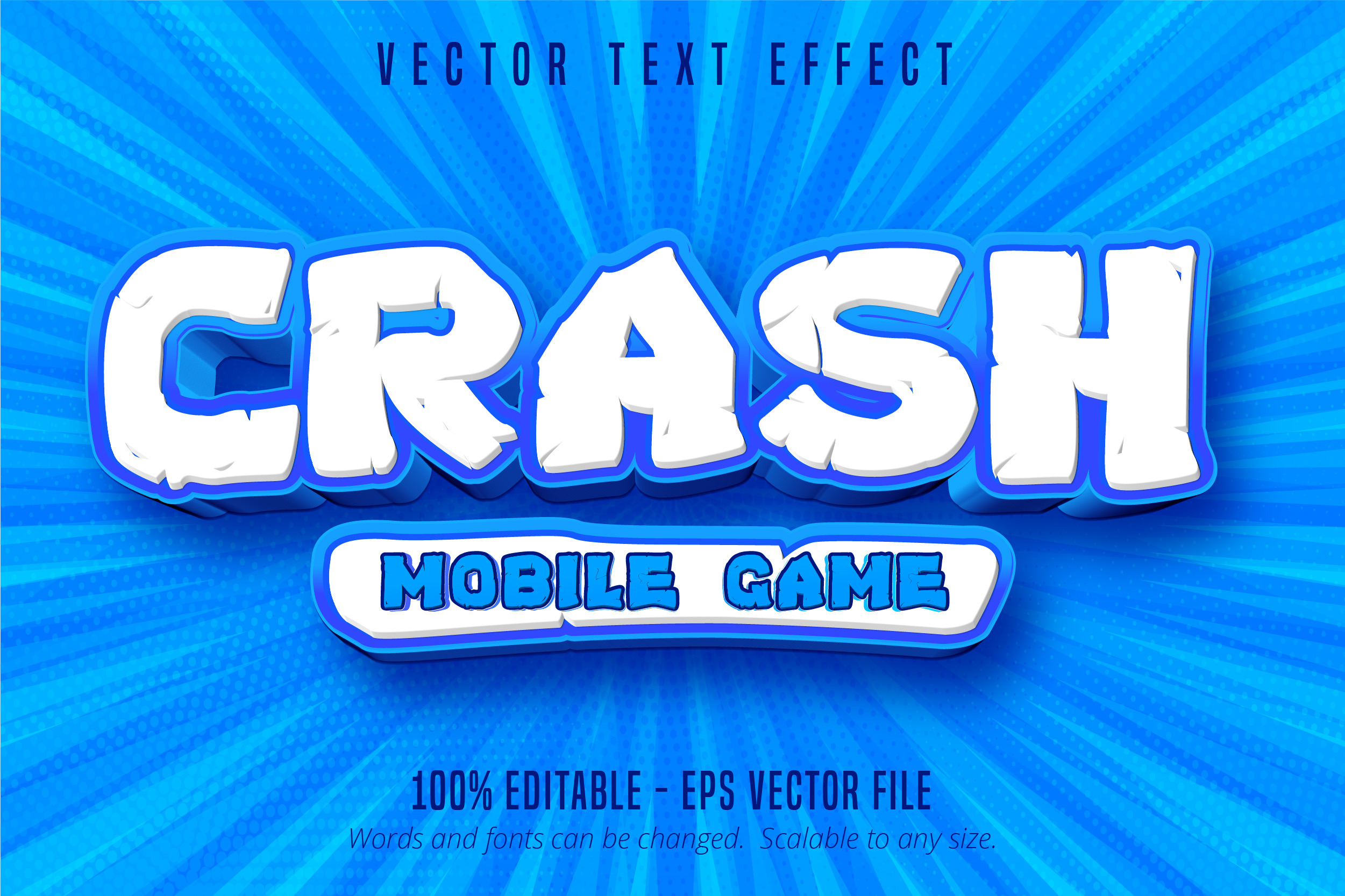 Mobile game editable text effect, a Brushes & More by designvectx ...