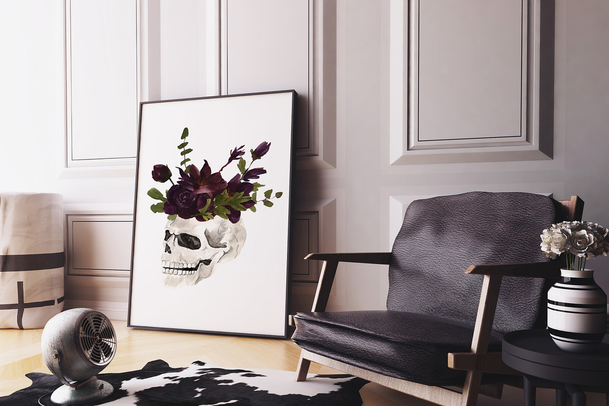 Watercolor flower - Spooky Halloween, an Illustration by Beigetime (Photo 9 of 9)