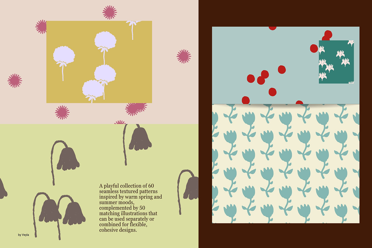 Soft Season: 60 Seamless Patterns, a Pattern Graphic by Veyla (Photo 4 of 21)