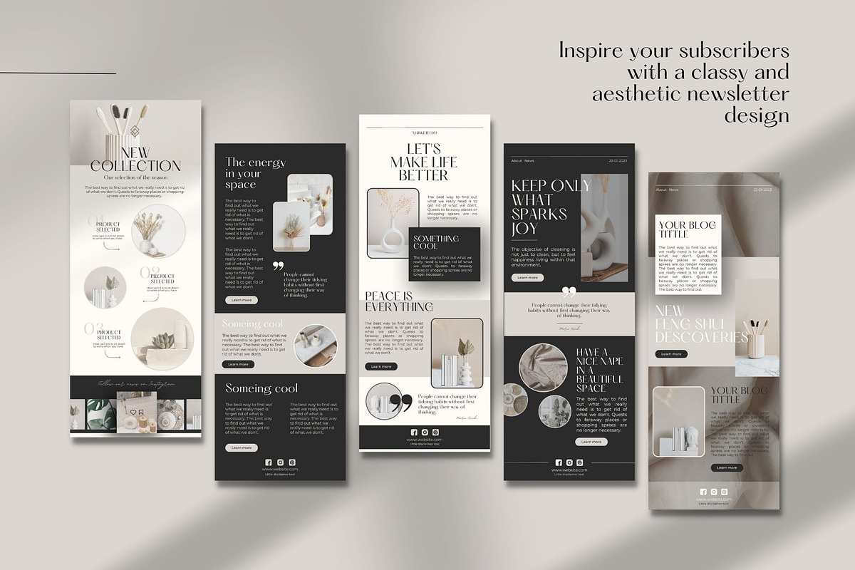 Classy Email Newsletter CANVA, an Email Template by Marketello Studio (Photo 9 of 10)