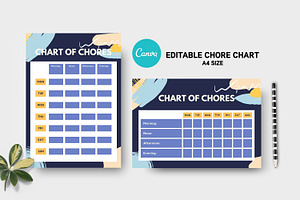 Editable Canva Chore Chart