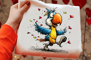 Funny Valentine Bird Clipart, an Illustration by OK Design (Thumbnail 4 of 6)