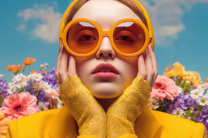 Floral portrait fashion, a Photo by Beautiful things