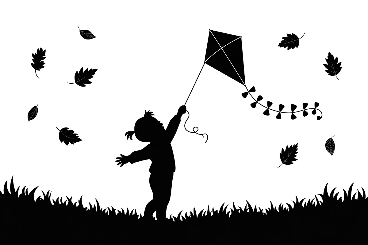 Kids Flying Kite Laser Cut Bundle, an Object Illustration by balal (Photo 6 of 11)