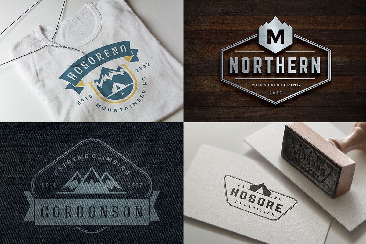 50 Outdoor logos and badges, a Branding & Logo Template by Vasya Kobelev (Photo 12 of 19)
