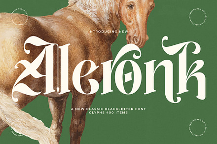 Aleronk New Classic Blackletter Font, a Blackletter Font by timelesstype.co