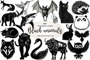 Black Animals icon clipart, an Illustration by CreationArt (Thumbnail 1 of 5)