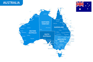 Detailed map of Australia
