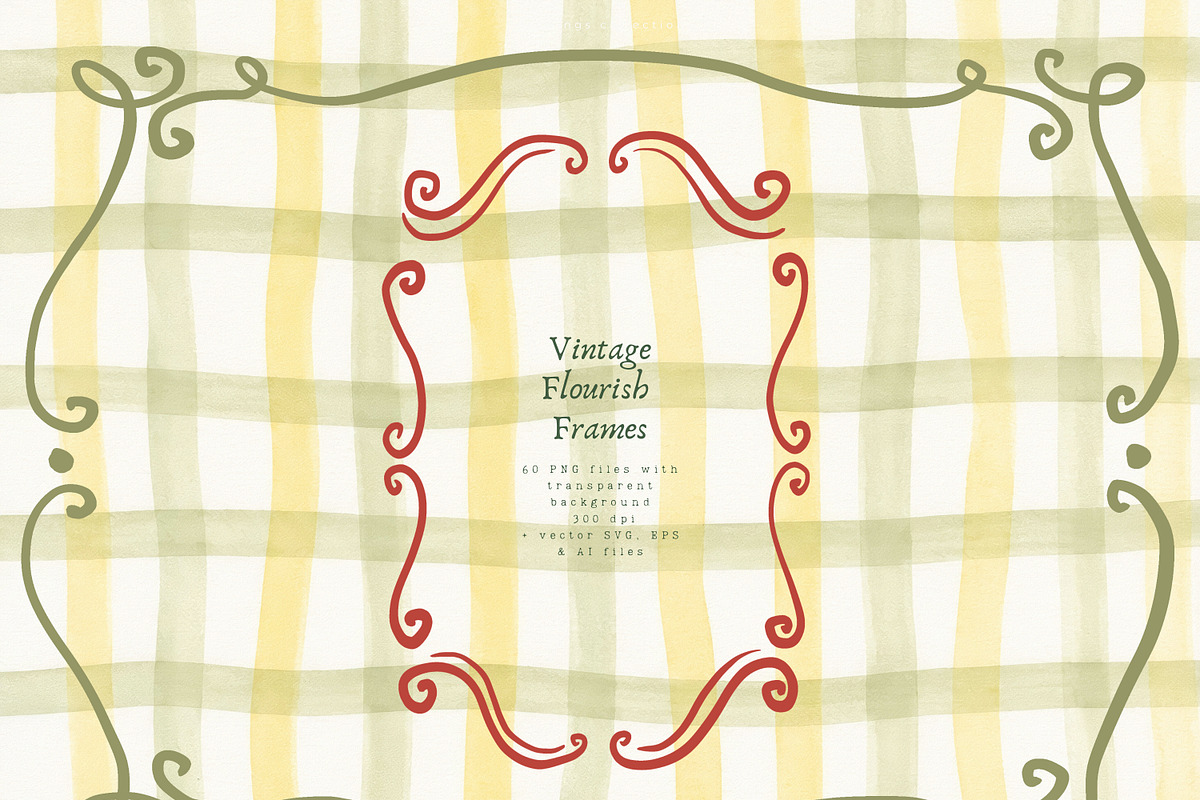 60 Vintage Flourish Frames, a Decorative Illustration by PeDe Designs (Photo 11 of 11)