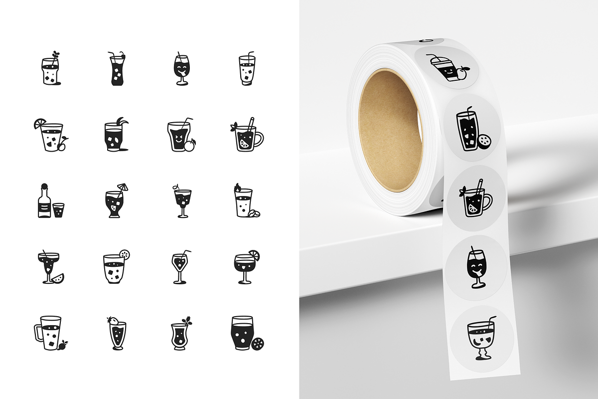 75 Cocktail Icons, a Solid Icon by Prosymbols (Photo 6 of 8)