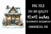 Snowy Village Christmas Clipart, an Illustration by Designking (Thumbnail 4 of 5)