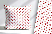 Red Stars on White Seamless Repeat, a Pattern Graphic by Sharon Schwalbe (Thumbnail 2 of 6)