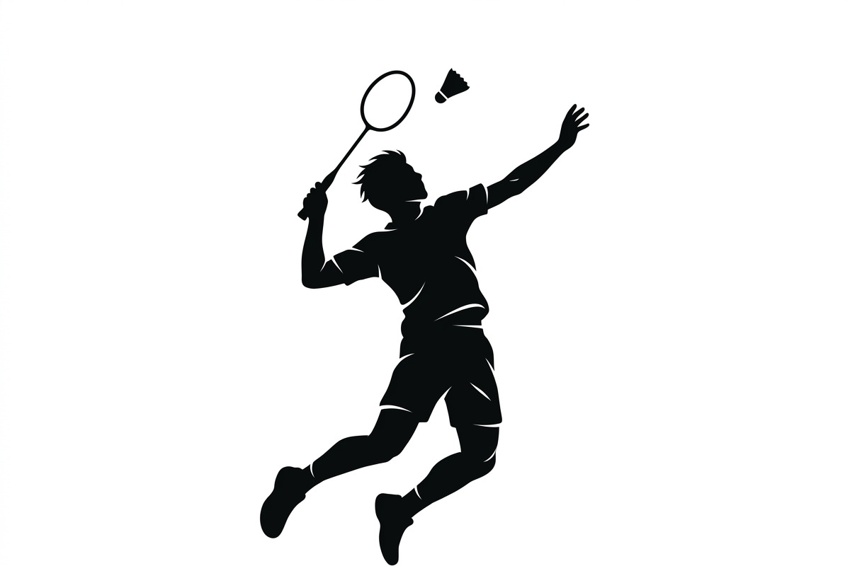 60 Badminton Player Smash Silhouette, a Person Illustration by Amazin_art (Photo 21 of 26)