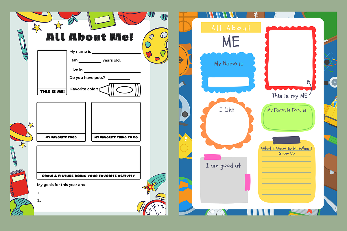 All About Me & Classroom Connections, a Stationery Template by MIRoots Design Studio (Photo 5 of 9)