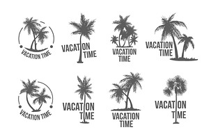 8 Tropical Palm logo illustration