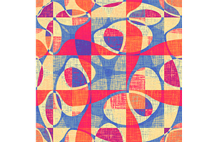 Red Yellow Blue Modern Art Seamless, a Pattern Graphic by Sharon Schwalbe