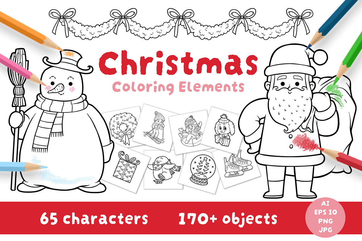 Black & White Christmas Illustration, an Object Graphic by Ksenya Savva (Photo 1 of 9)