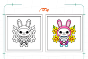 Spooky Easter Coloring Pages, a Seasonal Illustration by Ink Gallery (Thumbnail 4 of 9)