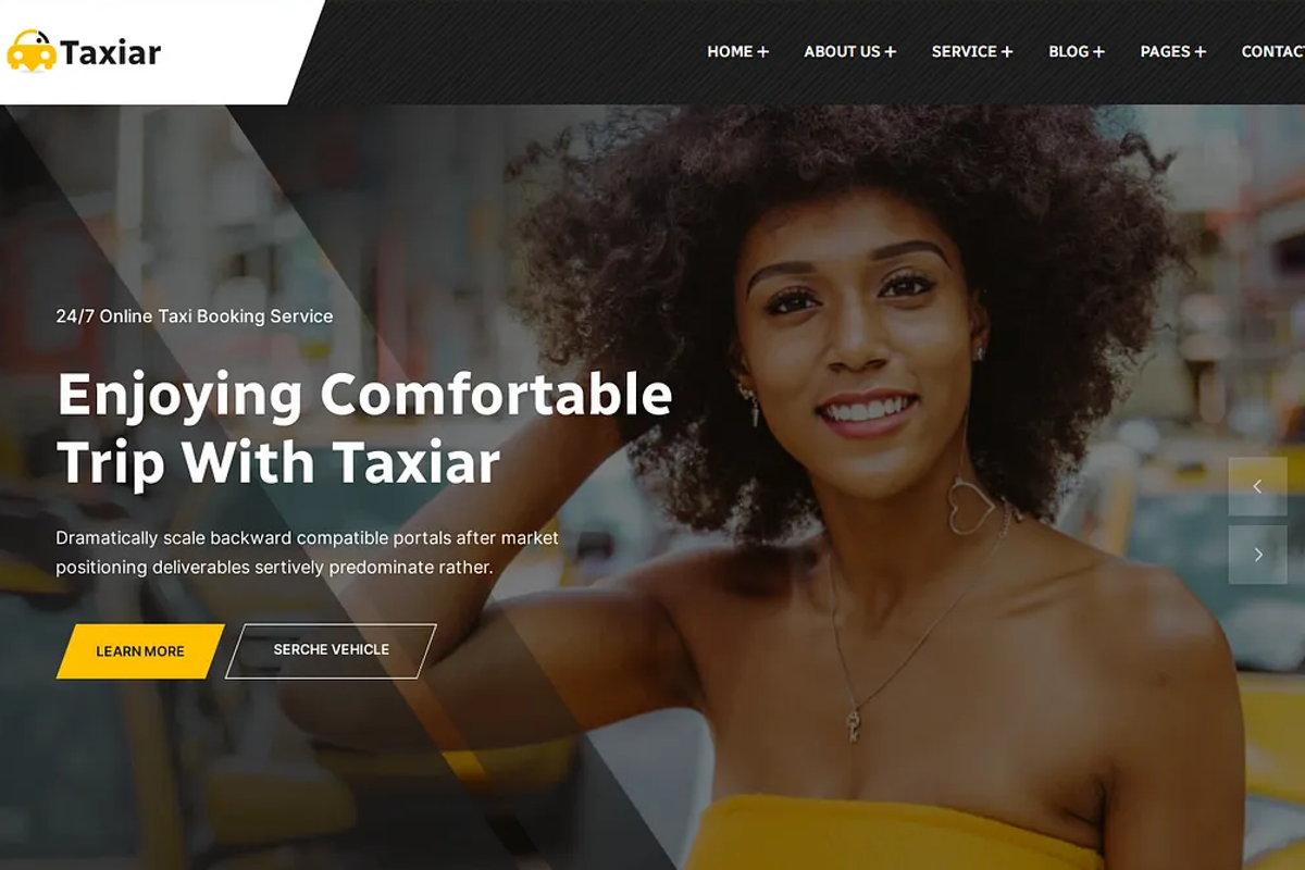 Taxiar Online Taxi Service WP Theme, a WordPress Template by CodeRevolution (Photo 2 of 2)