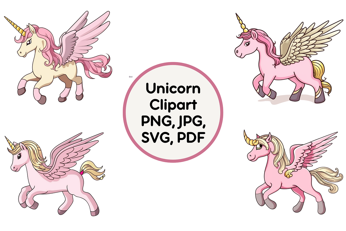 Unicorn Clipart, a Graphic by Milano Creative (Photo 1 of 5)