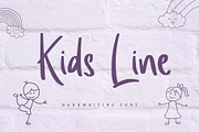 Kids Line - Handwritten Font, a Handwritten Font by alifryanzulfikar (Thumbnail 1 of 8)