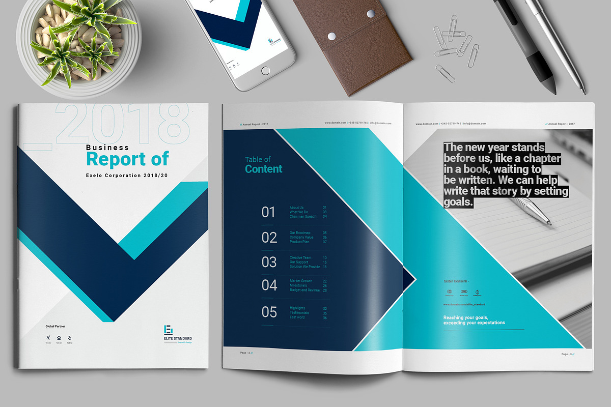 Annual Report Template, a Brochure Template by Elite_Standard (Photo 1 of 14)