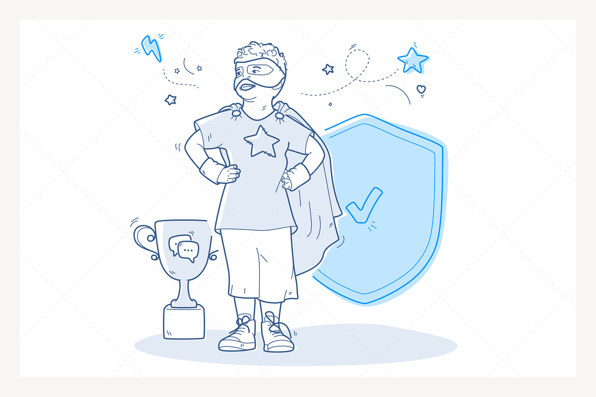 Superhero Kid Rewards Cup and Shield, a Graphic by PixelBender (Photo 1 of 5)