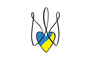 Vector ukrainian symbol Trident