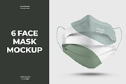 6 Mockups Isolated Face Mask, a Mask Mockup by Grow Design Craft Studio (Thumbnail 1 of 8)